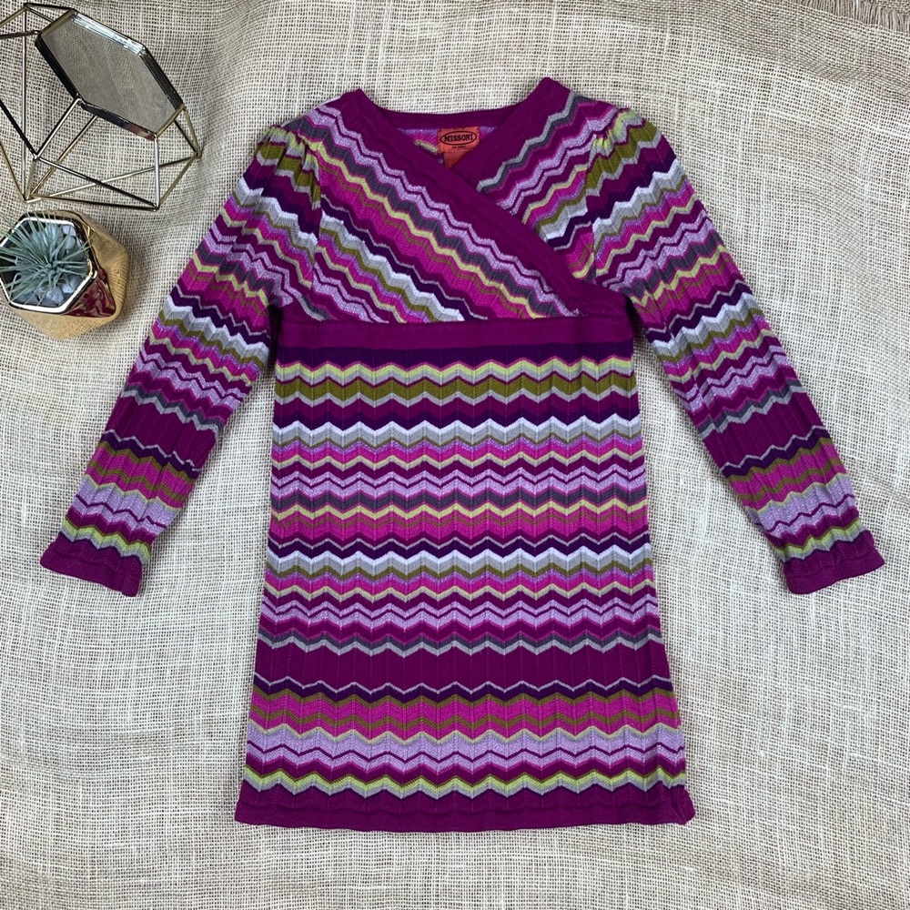 Missoni Target Dress Tunic Sweater Purple Pink